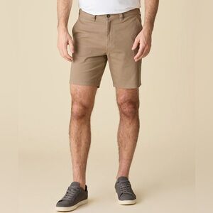 Classic Tan Flat Front Men's Shorts